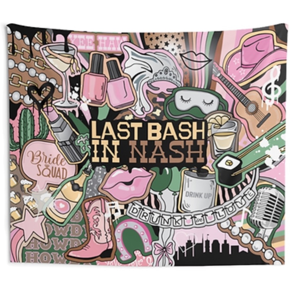 STILL AVAILABLE - Nashville Bachelorette Tapestry